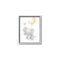 Picture of Floating baby elephant _GroupedProduct_Rectangle_Portrait_Mini_ _GroupedProduct_Rectangle_Portrait_Canvas_Framed_
