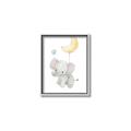 Picture of Floating baby elephant _GroupedProduct_Rectangle_Portrait_Mini_ _GroupedProduct_Rectangle_Portrait_Canvas_Framed_
