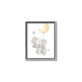 Picture of Floating baby elephant _GroupedProduct_Rectangle_Portrait_Mini_ _GroupedProduct_Rectangle_Portrait_Canvas_Framed_