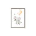 Picture of Floating baby elephant _GroupedProduct_Rectangle_Portrait_Mini_ _GroupedProduct_Rectangle_Portrait_Canvas_Framed_