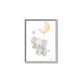 Picture of Floating baby elephant _GroupedProduct_Rectangle_Portrait_Mini_ _GroupedProduct_Rectangle_Portrait_Canvas_Framed_
