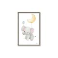 Picture of Floating baby elephant _GroupedProduct_Rectangle_Portrait_Mini_ _GroupedProduct_Rectangle_Portrait_Canvas_Framed_