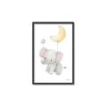 Picture of Floating baby elephant _GroupedProduct_Rectangle_Portrait_Mini_ _GroupedProduct_Rectangle_Portrait_Canvas_Framed_