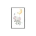 Picture of Floating baby elephant _GroupedProduct_Rectangle_Portrait_Mini_ _GroupedProduct_Rectangle_Portrait_Canvas_Framed_