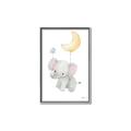 Picture of Floating baby elephant _GroupedProduct_Rectangle_Portrait_Mini_ _GroupedProduct_Rectangle_Portrait_Canvas_Framed_