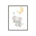 Picture of Floating baby elephant _GroupedProduct_Rectangle_Portrait_Mini_ _GroupedProduct_Rectangle_Portrait_Canvas_Framed_
