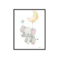 Picture of Floating baby elephant _GroupedProduct_Rectangle_Portrait_Mini_ _GroupedProduct_Rectangle_Portrait_Canvas_Framed_