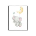 Picture of Floating baby elephant _GroupedProduct_Rectangle_Portrait_Mini_ _GroupedProduct_Rectangle_Portrait_Canvas_Framed_