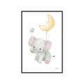 Picture of Floating baby elephant _GroupedProduct_Rectangle_Portrait_Mini_ _GroupedProduct_Rectangle_Portrait_Canvas_Framed_