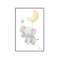 Picture of Floating baby elephant _GroupedProduct_Rectangle_Portrait_Mini_ _GroupedProduct_Rectangle_Portrait_Canvas_Framed_