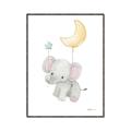 Picture of Floating baby elephant _GroupedProduct_Rectangle_Portrait_Mini_ _GroupedProduct_Rectangle_Portrait_Canvas_Framed_