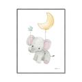 Picture of Floating baby elephant _GroupedProduct_Rectangle_Portrait_Mini_ _GroupedProduct_Rectangle_Portrait_Canvas_Framed_