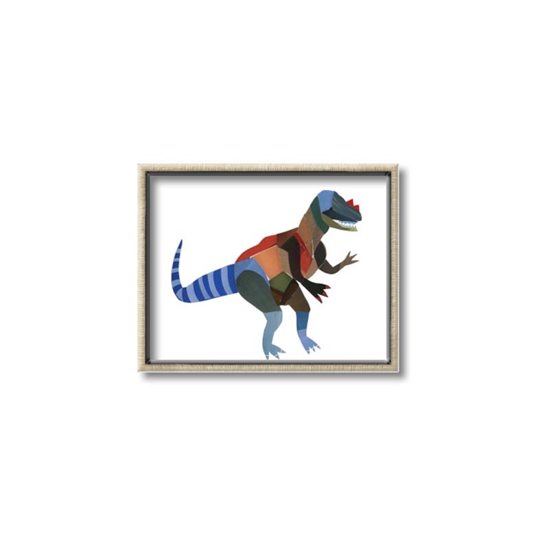Picture of colourful T-rex _GroupedProduct_Rectangle_Landscape_Mini_ _GroupedProduct_Rectangle_Landscape_Canvas_Framed_