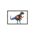 Picture of colourful T-rex _GroupedProduct_Rectangle_Landscape_Mini_ _GroupedProduct_Rectangle_Landscape_Canvas_Framed_