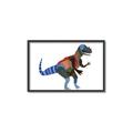 Picture of colourful T-rex _GroupedProduct_Rectangle_Landscape_Mini_ _GroupedProduct_Rectangle_Landscape_Canvas_Framed_