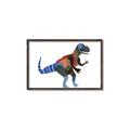 Picture of colourful T-rex _GroupedProduct_Rectangle_Landscape_Mini_ _GroupedProduct_Rectangle_Landscape_Canvas_Framed_