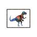 Picture of colourful T-rex _GroupedProduct_Rectangle_Landscape_Mini_ _GroupedProduct_Rectangle_Landscape_Canvas_Framed_