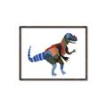 Picture of colourful T-rex _GroupedProduct_Rectangle_Landscape_Mini_ _GroupedProduct_Rectangle_Landscape_Canvas_Framed_