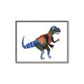 Picture of colourful T-rex _GroupedProduct_Rectangle_Landscape_Mini_ _GroupedProduct_Rectangle_Landscape_Canvas_Framed_