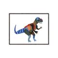 Picture of colourful T-rex _GroupedProduct_Rectangle_Landscape_Mini_ _GroupedProduct_Rectangle_Landscape_Canvas_Framed_