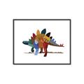Picture of colorful stegosaurus _GroupedProduct_Rectangle_Landscape_Mini_ _GroupedProduct_Rectangle_Landscape_Canvas_Framed_