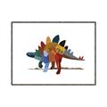 Picture of colorful stegosaurus _GroupedProduct_Rectangle_Landscape_Mini_ _GroupedProduct_Rectangle_Landscape_Canvas_Framed_