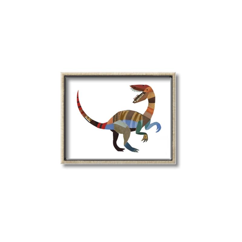 Picture of Colourful velociraptor  _GroupedProduct_Rectangle_Landscape_Mini_ _GroupedProduct_Rectangle_Landscape_Canvas_Framed_