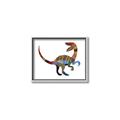 Picture of Colourful velociraptor  _GroupedProduct_Rectangle_Landscape_Mini_ _GroupedProduct_Rectangle_Landscape_Canvas_Framed_