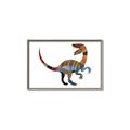 Picture of Colourful velociraptor  _GroupedProduct_Rectangle_Landscape_Mini_ _GroupedProduct_Rectangle_Landscape_Canvas_Framed_