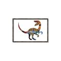 Picture of Colourful velociraptor  _GroupedProduct_Rectangle_Landscape_Mini_ _GroupedProduct_Rectangle_Landscape_Canvas_Framed_