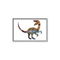 Picture of Colourful velociraptor  _GroupedProduct_Rectangle_Landscape_Mini_ _GroupedProduct_Rectangle_Landscape_Canvas_Framed_