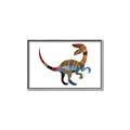 Picture of Colourful velociraptor  _GroupedProduct_Rectangle_Landscape_Mini_ _GroupedProduct_Rectangle_Landscape_Canvas_Framed_