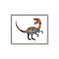 Picture of Colourful velociraptor  _GroupedProduct_Rectangle_Landscape_Mini_ _GroupedProduct_Rectangle_Landscape_Canvas_Framed_