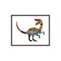 Picture of Colourful velociraptor  _GroupedProduct_Rectangle_Landscape_Mini_ _GroupedProduct_Rectangle_Landscape_Canvas_Framed_