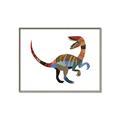 Picture of Colourful velociraptor  _GroupedProduct_Rectangle_Landscape_Mini_ _GroupedProduct_Rectangle_Landscape_Canvas_Framed_