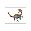 Picture of Colourful velociraptor  _GroupedProduct_Rectangle_Landscape_Mini_ _GroupedProduct_Rectangle_Landscape_Canvas_Framed_