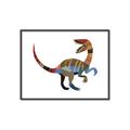 Picture of Colourful velociraptor  _GroupedProduct_Rectangle_Landscape_Mini_ _GroupedProduct_Rectangle_Landscape_Canvas_Framed_