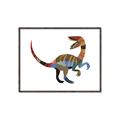 Picture of Colourful velociraptor  _GroupedProduct_Rectangle_Landscape_Mini_ _GroupedProduct_Rectangle_Landscape_Canvas_Framed_