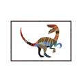 Picture of Colourful velociraptor  _GroupedProduct_Rectangle_Landscape_Mini_ _GroupedProduct_Rectangle_Landscape_Canvas_Framed_