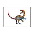 Picture of Colourful velociraptor  _GroupedProduct_Rectangle_Landscape_Mini_ _GroupedProduct_Rectangle_Landscape_Canvas_Framed_