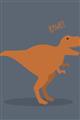 Picture of Orange T-rex Rawr _GroupedProduct_Rectangle_Portrait_Mini_ _GroupedProduct_Rectangle_Portrait_Unframed_Print_Only_