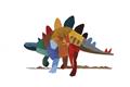 Picture of colorful stegosaurus _GroupedProduct_Rectangle_Landscape_Mini_ _GroupedProduct_Rectangle_Landscape_Unframed_Print_Only_
