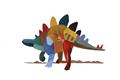 Picture of colorful stegosaurus _GroupedProduct_Rectangle_Landscape_Mini_ _GroupedProduct_Rectangle_Landscape_Unframed_Print_Only_