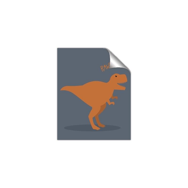 Picture of Orange T-rex Rawr _GroupedProduct_Rectangle_Portrait_Mini_ _GroupedProduct_Rectangle_Portrait_Unframed_Print_Only_