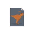 Picture of Orange T-rex Rawr _GroupedProduct_Rectangle_Portrait_Mini_ _GroupedProduct_Rectangle_Portrait_Unframed_Print_Only_