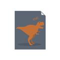 Picture of Orange T-rex Rawr _GroupedProduct_Rectangle_Portrait_Mini_ _GroupedProduct_Rectangle_Portrait_Unframed_Print_Only_