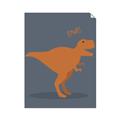 Picture of Orange T-rex Rawr _GroupedProduct_Rectangle_Portrait_Mini_ _GroupedProduct_Rectangle_Portrait_Unframed_Print_Only_
