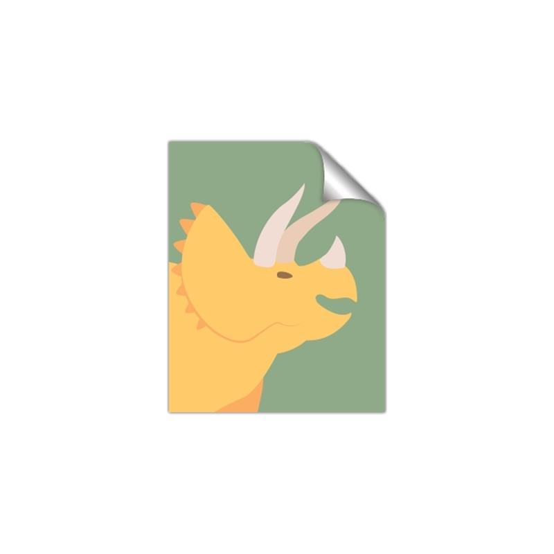 Picture of Yellow Triceratops _GroupedProduct_Rectangle_Portrait_Mini_ _GroupedProduct_Rectangle_Portrait_Unframed_Print_Only_