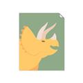 Picture of Yellow Triceratops _GroupedProduct_Rectangle_Portrait_Mini_ _GroupedProduct_Rectangle_Portrait_Unframed_Print_Only_