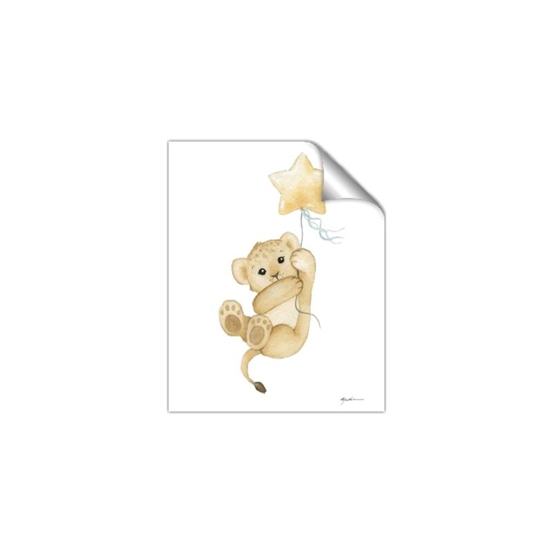 Picture of Floating Baby lion cub _GroupedProduct_Rectangle_Portrait_Mini_ _GroupedProduct_Rectangle_Portrait_Unframed_Print_Only_